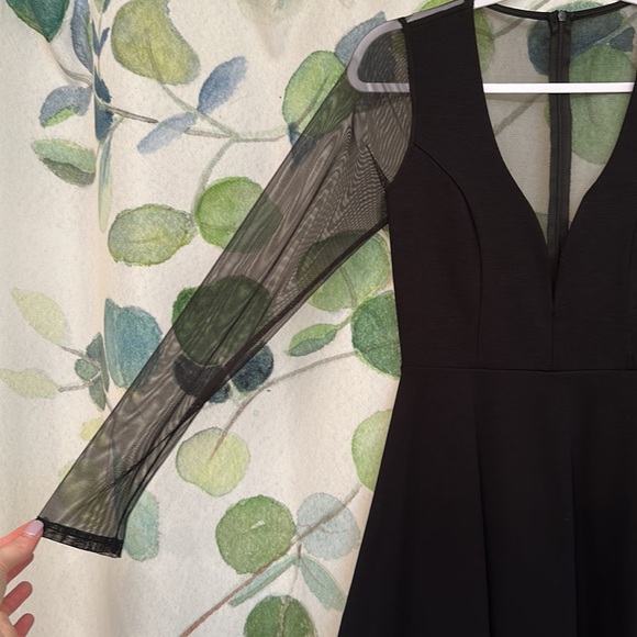 Lulus | Angelic Attitude Black Long Sleeve Skater Dress - Picture 13 of 14